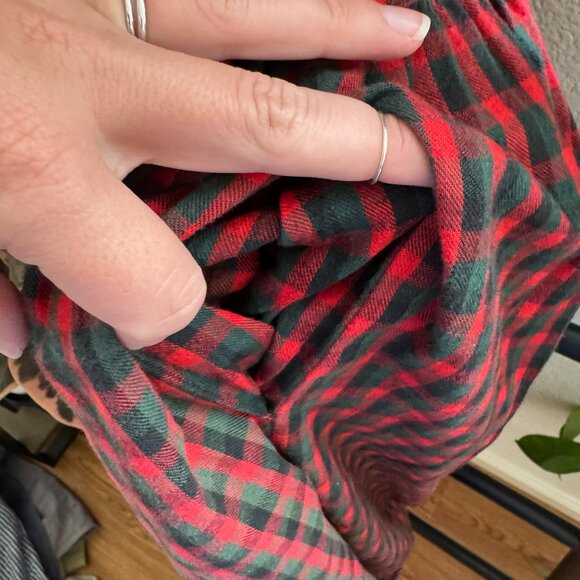 Vintage Cotton Flannel Holiday Plaid Dress - Picture 10 of 10